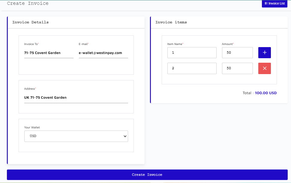 Invoice Details